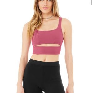 Alo Yoga Slit Bra XS Raspberry Sorbet